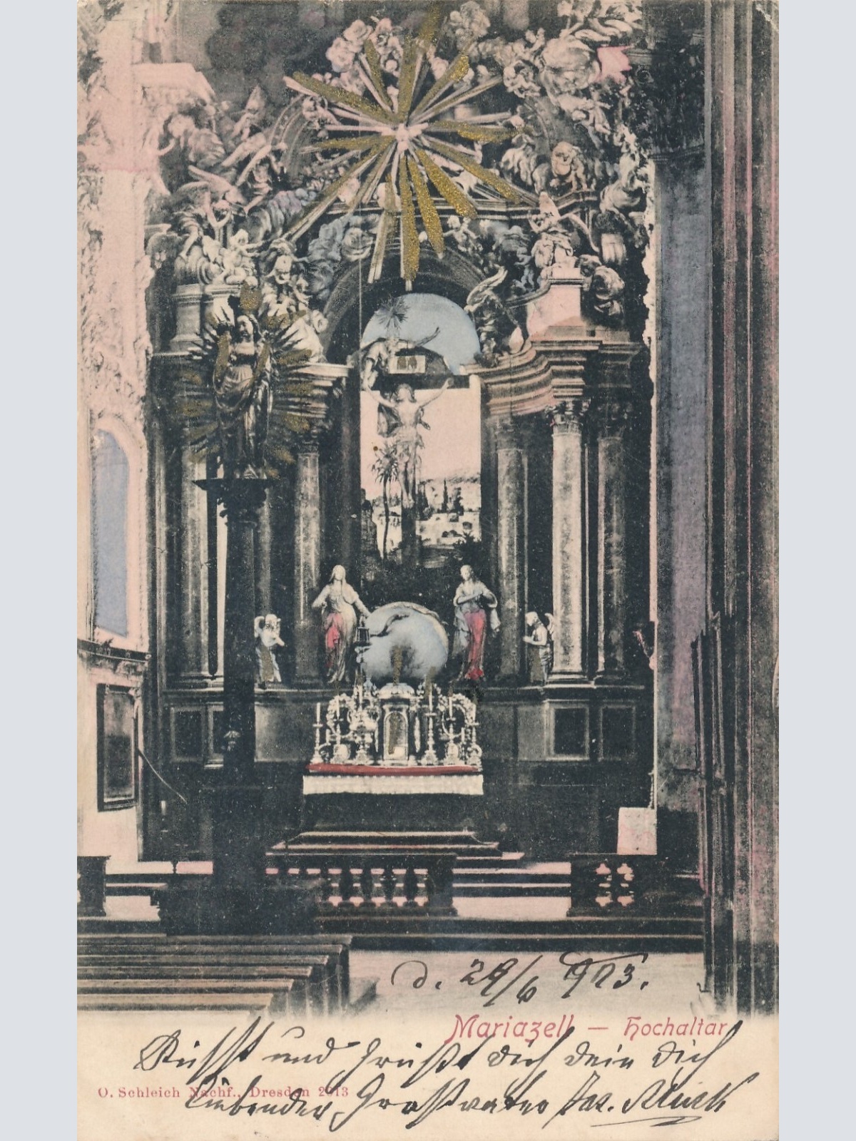 AK aus Mariazell Kircheninneres Steiermark Ansichtskarte (9501)