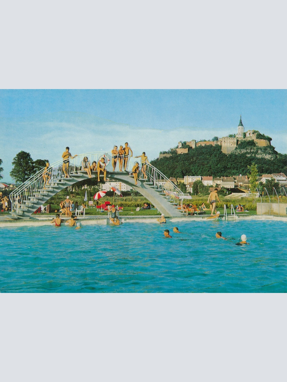 AK aus Güssing Schwimmbad Burgenland Ansichtskarte (9495)