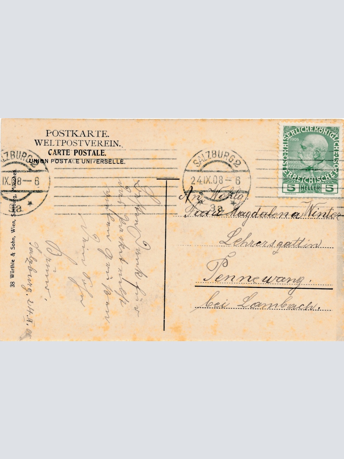 AK aus Salzburg mit Schloss Leopoldskron Salzburg Ansichtskarte (9250)