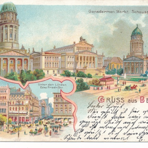 Litho - Karte gruss aus Berlin Schauspielhaus Ansichtskarte (9356)