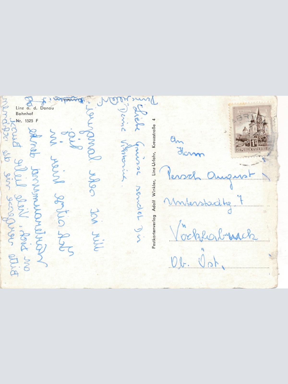 AK aus Linz Bahnhof Oberösterreich Ansichtskarte (9841)