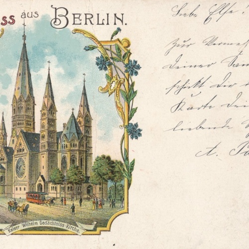 Litho - Karte gruss aus Berlin Ansichtskarte (9343)