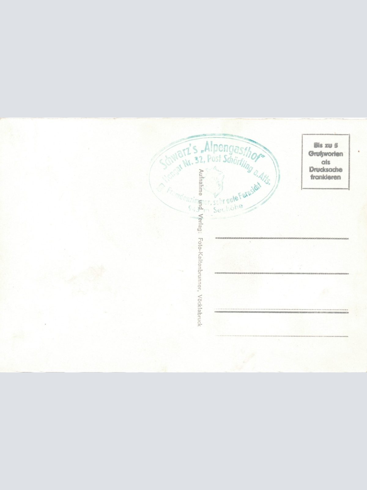 AK am Hongar mit Gasthof Schwarz Oberösterreich Ansichtskarte (9824)