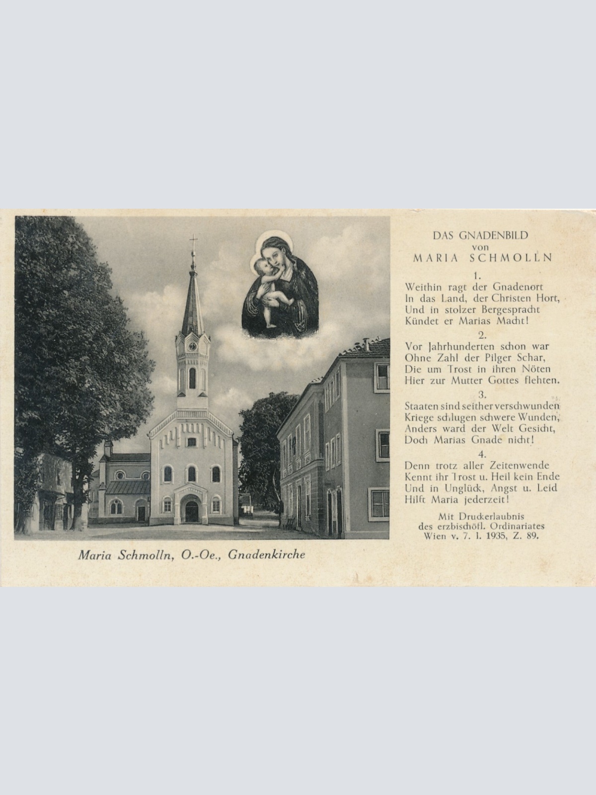 AK aus Maria Schmolln mit Gnadenkirche Oberösterreich Ansichtskarte (9280)