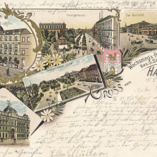 Litho - Karte gruss aus Hannover Niedersachsen Ansichtskarte (9263)