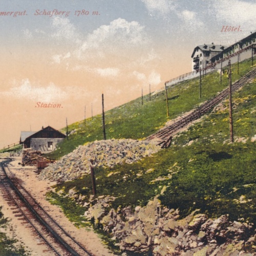 AK avom Schafberg mit Hotel Oberösterreich Ansichtskarte (9757)