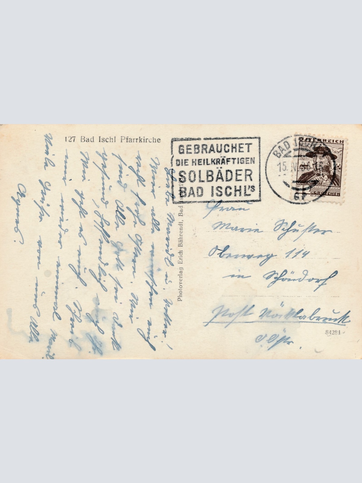 AK aus Bad Ischl Pfarrkirche Kircheninneres Oberösterreich Ansichtskarte (9947)