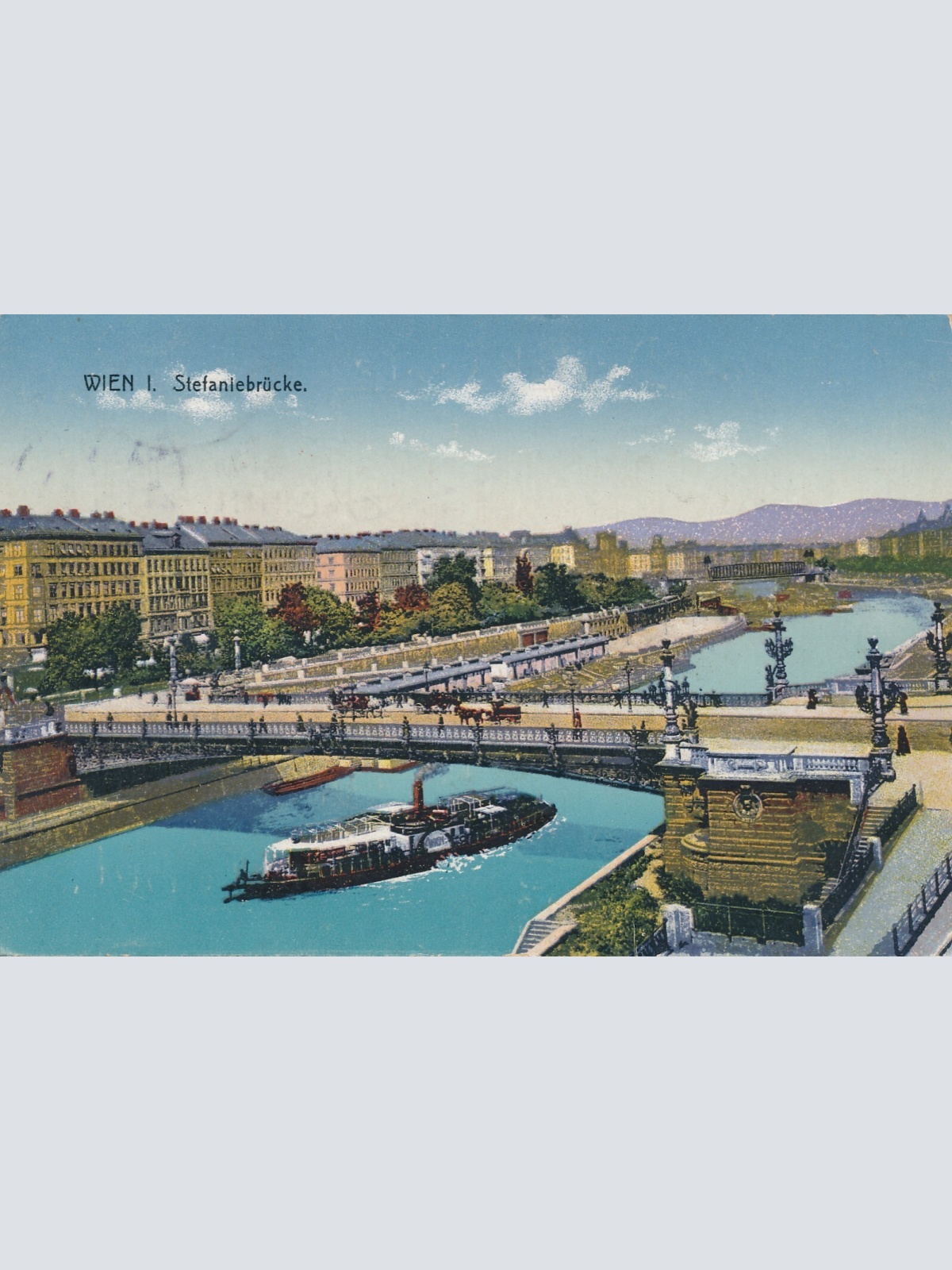 AK aus Wien Stefaniebrücke Ansichtskarte (9977)