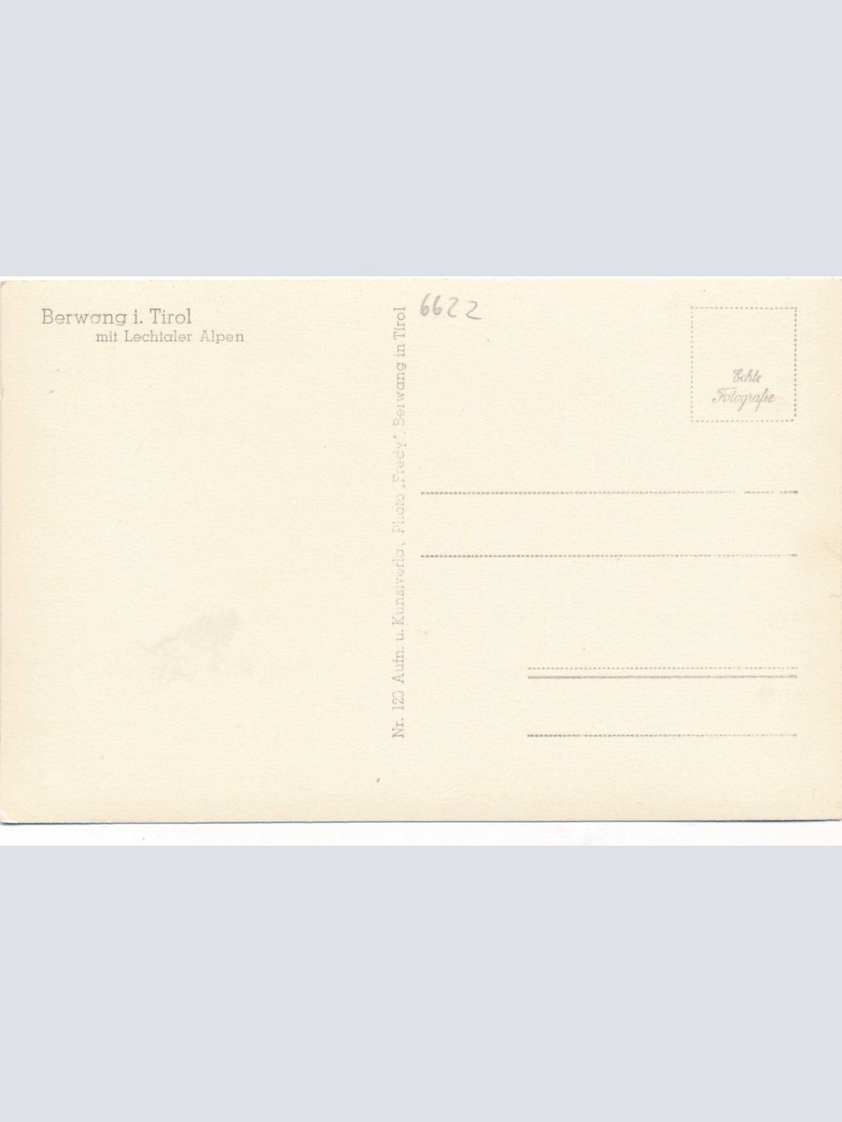 AK aus Berwang Tirol Ansichtskarte (9901)