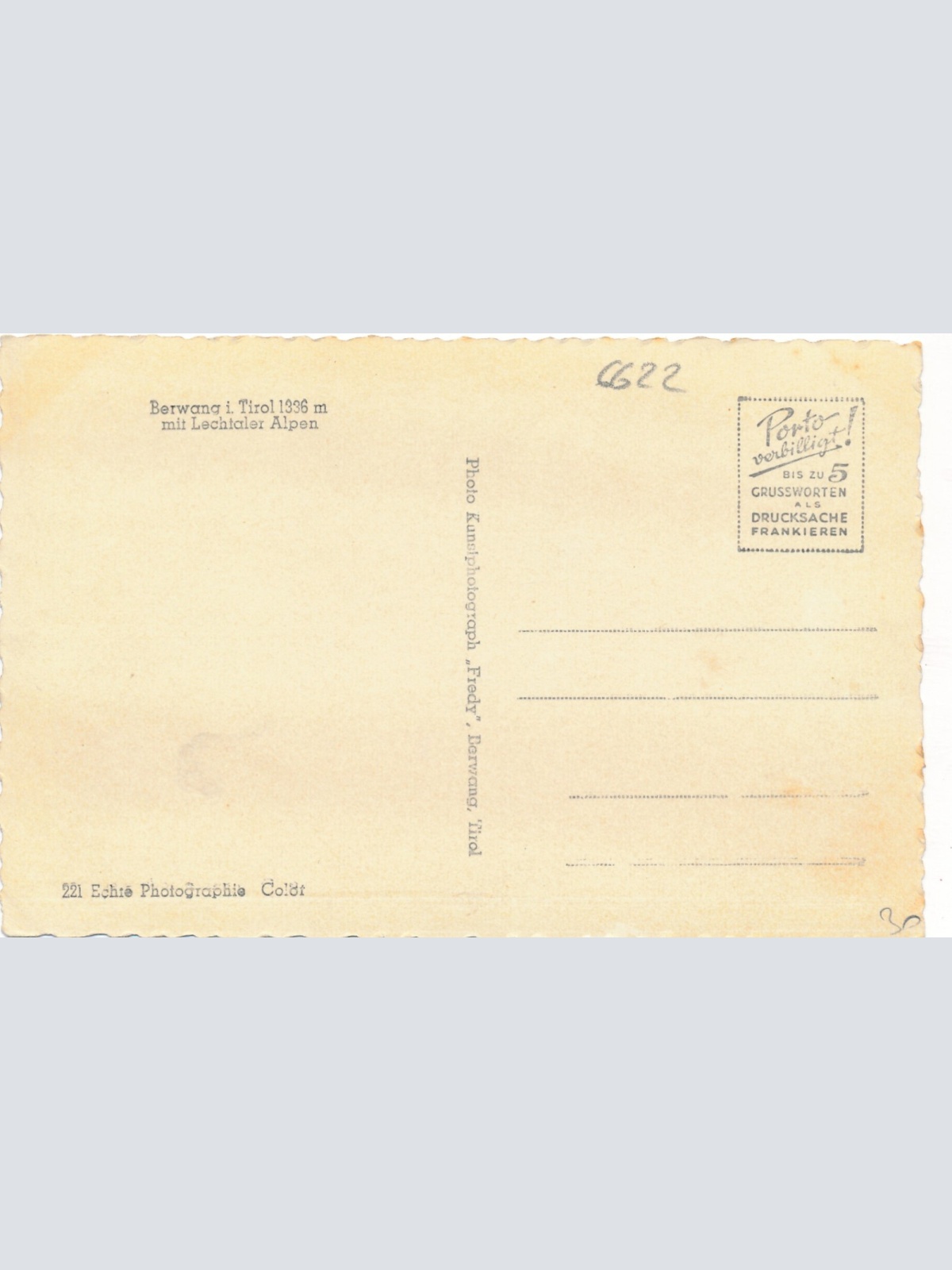 AK aus Berwang Tirol Ansichtskarte (9904)