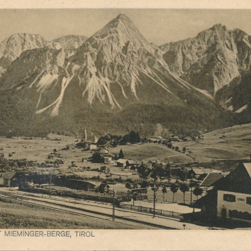 AK aus Lermoos mit Bahnstation Tirol Ansichtskarte (9906)