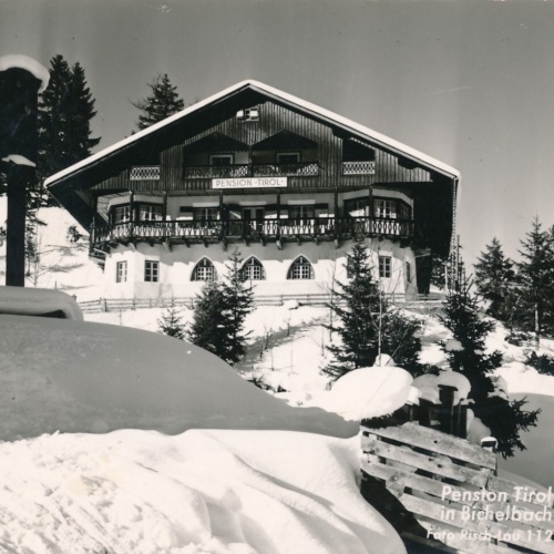 AK aus Bichlbach mit Pension Tirol Ansichtskarte (9899)