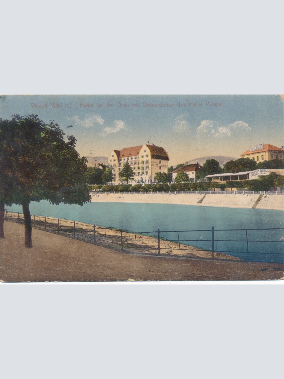 AK aus Villach mit Hotel Mosser Kärnten Ansichtskarte (9571)