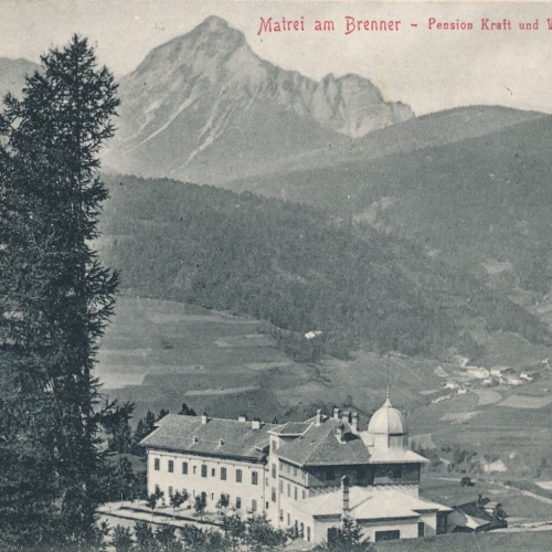 AK aus Matrei am Brenner mit Pension Kraft Tirol Ansichtskarte (9706)