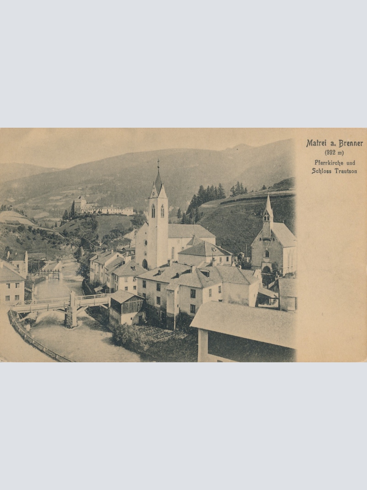 AK aus Matrei am Brenner mit Pfarrkirche Tirol Ansichtskarte (9711)