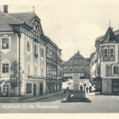 AK aus Peuerbach mit Kirchengasse Oberösterreich Ansichtskarte (10282)