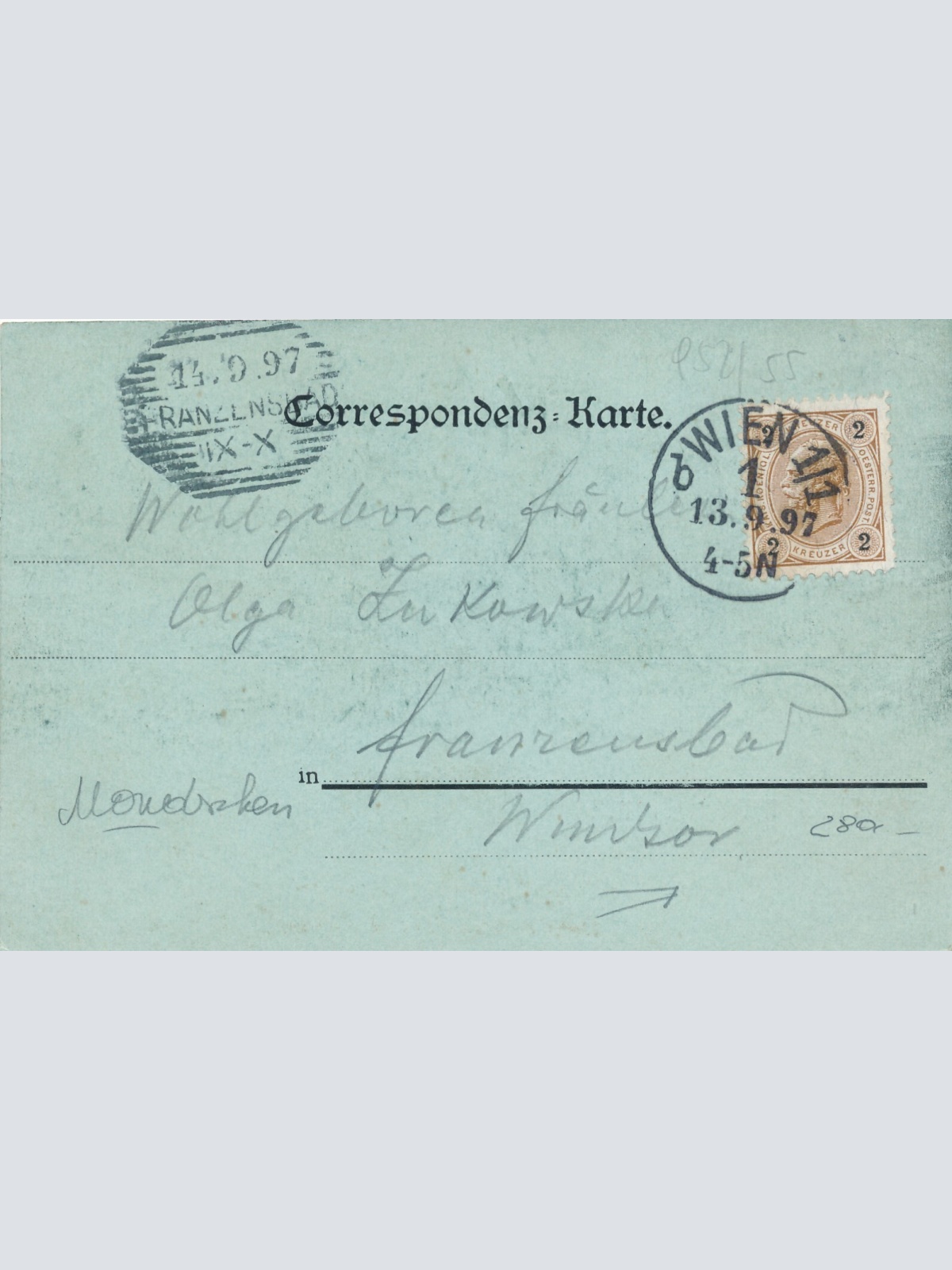 Mondschein - Karte gruss aus Wien Ansichtskarte (10258)