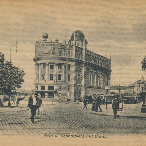 AK aus Wien Aspernplatz mit Urania Ansichtskarte (10259)