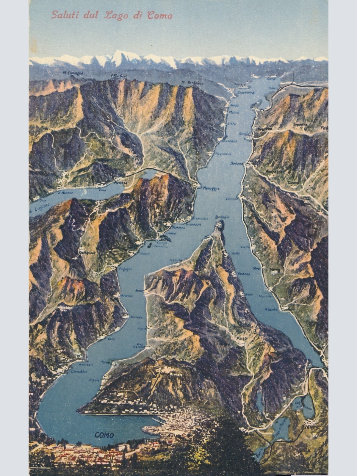 AK aus Lago die Garda aus der Vogelschau Italien Ansichtskarte (9643)