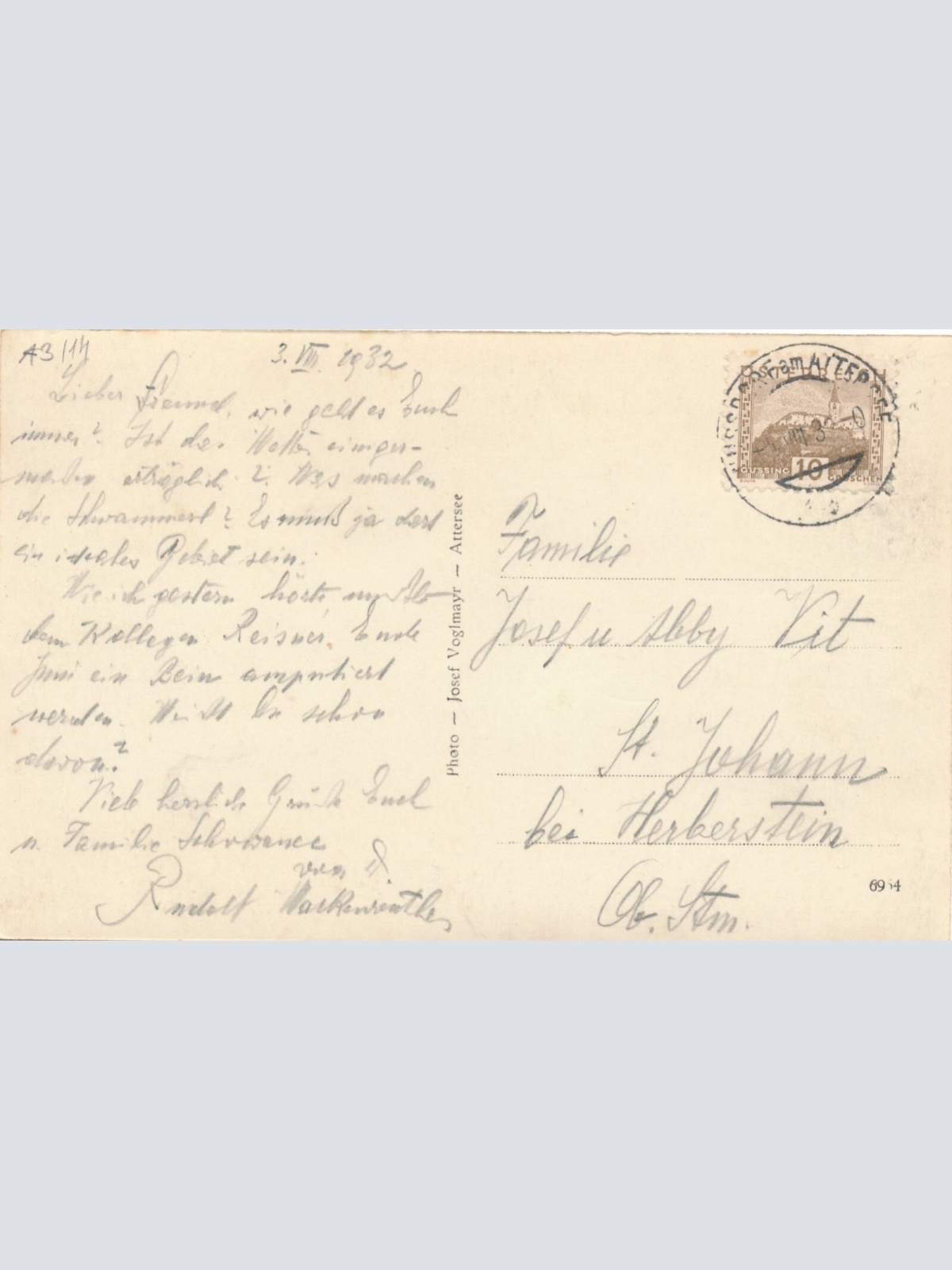 AK aus Nussdorf am Attersee Oberösterreich Ansichtskarte (9637)