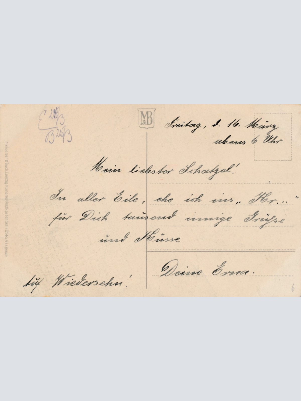 Motiv - Karte Ob sie Zuhause ist ? drei Mädchen Ansichtskarte (10200)