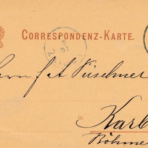 2 Kreuzer - Ganzsachen - Karte 1883 aus Wien (10191)