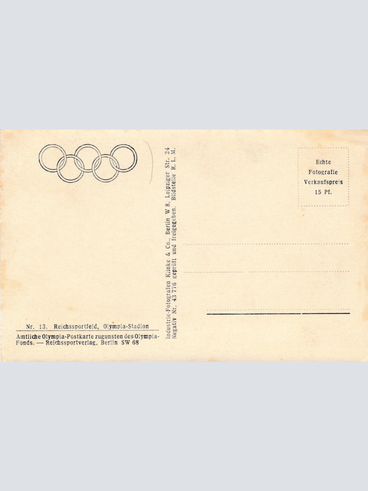 AK aus Berlin mit Olympia Stadion (10251)