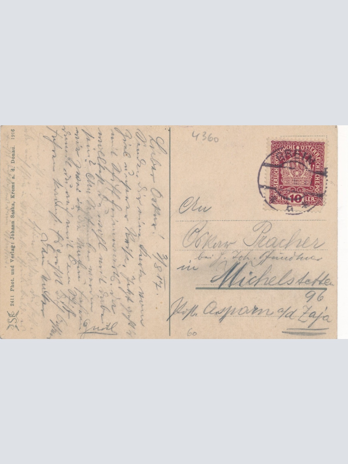 AK aus Grein a. Donau Oberösterreich (J94)