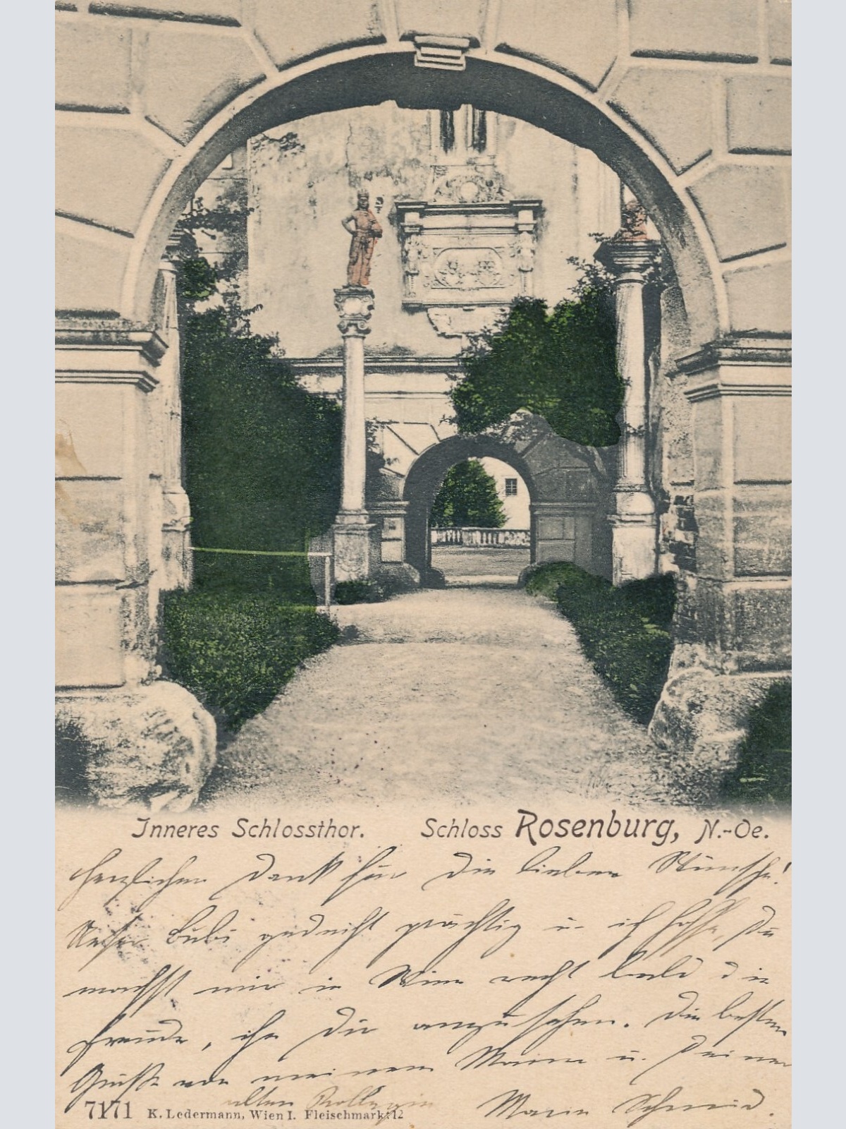 AK aus Rosenburg Inneres Schlossthor Niederösterreich Ansichtskarte (10323)