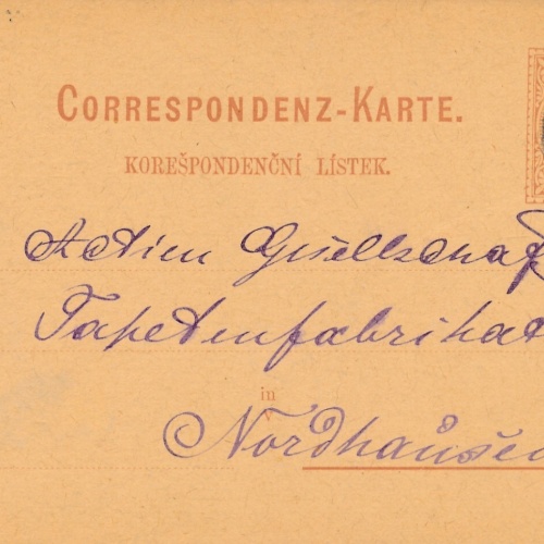 2 Kreuzer - Ganzsachen - Karte 1878 aus Dux (10049)