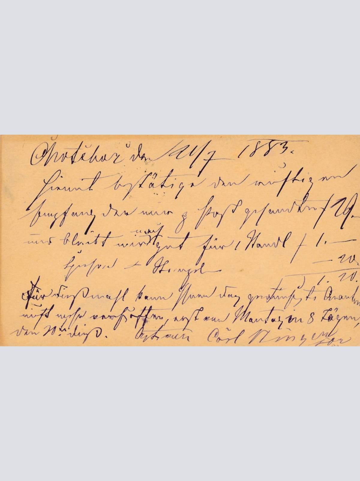 2 Kreuzer - Ganzsachen - Karte 1883 aus Chotebor (10051)