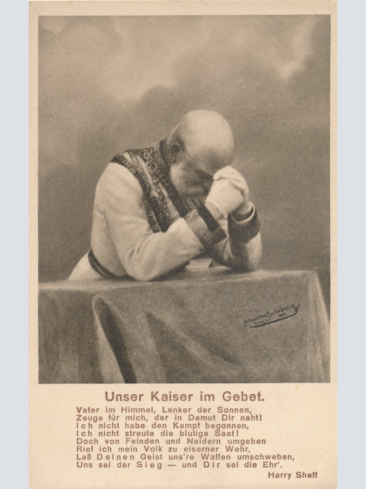 AK vom Kaiser Franz Josef beim Gebet Ansichtskarte (10039)