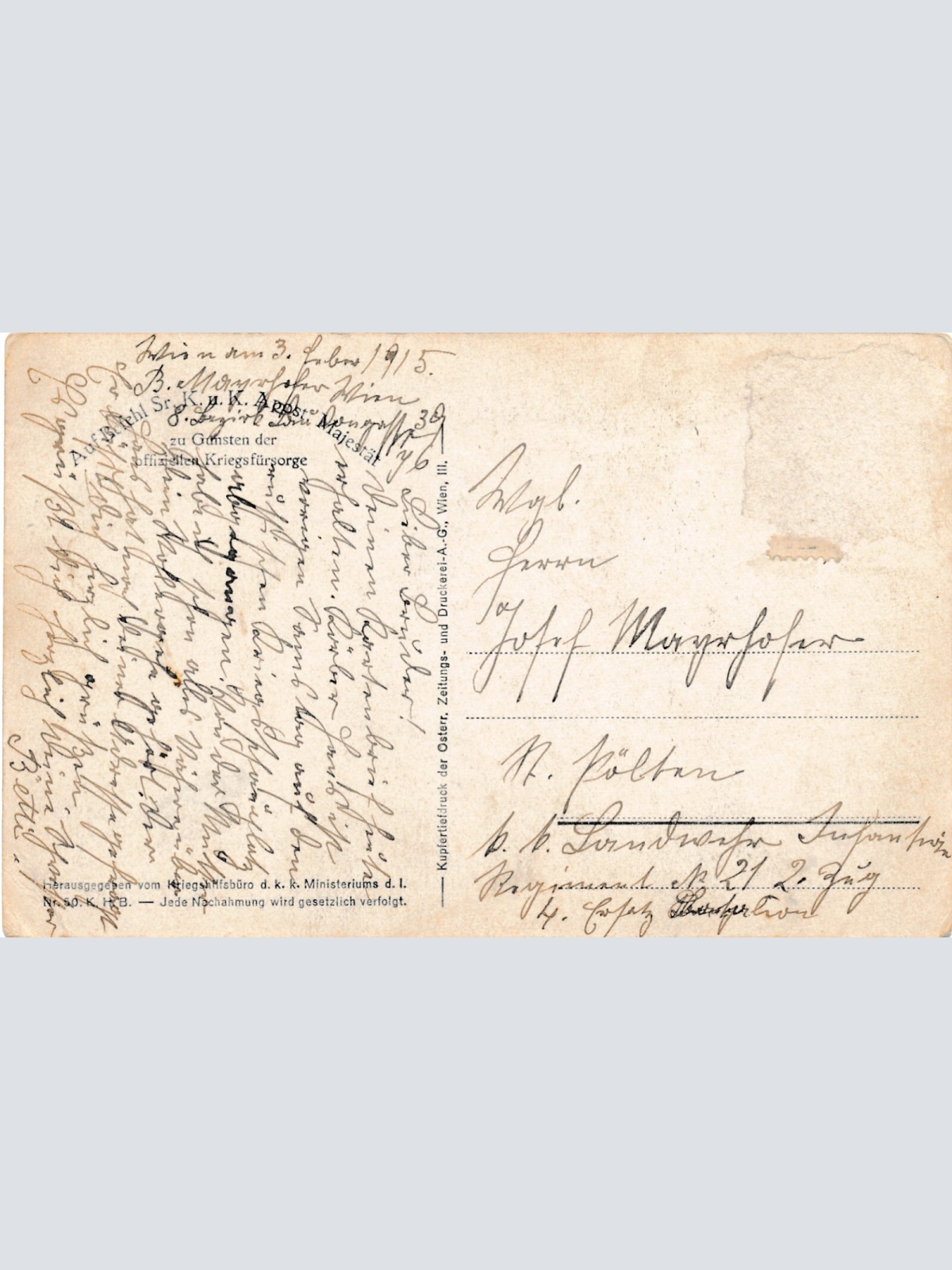 AK vom Kaiser Franz Josef Ansichtskarte (10037)