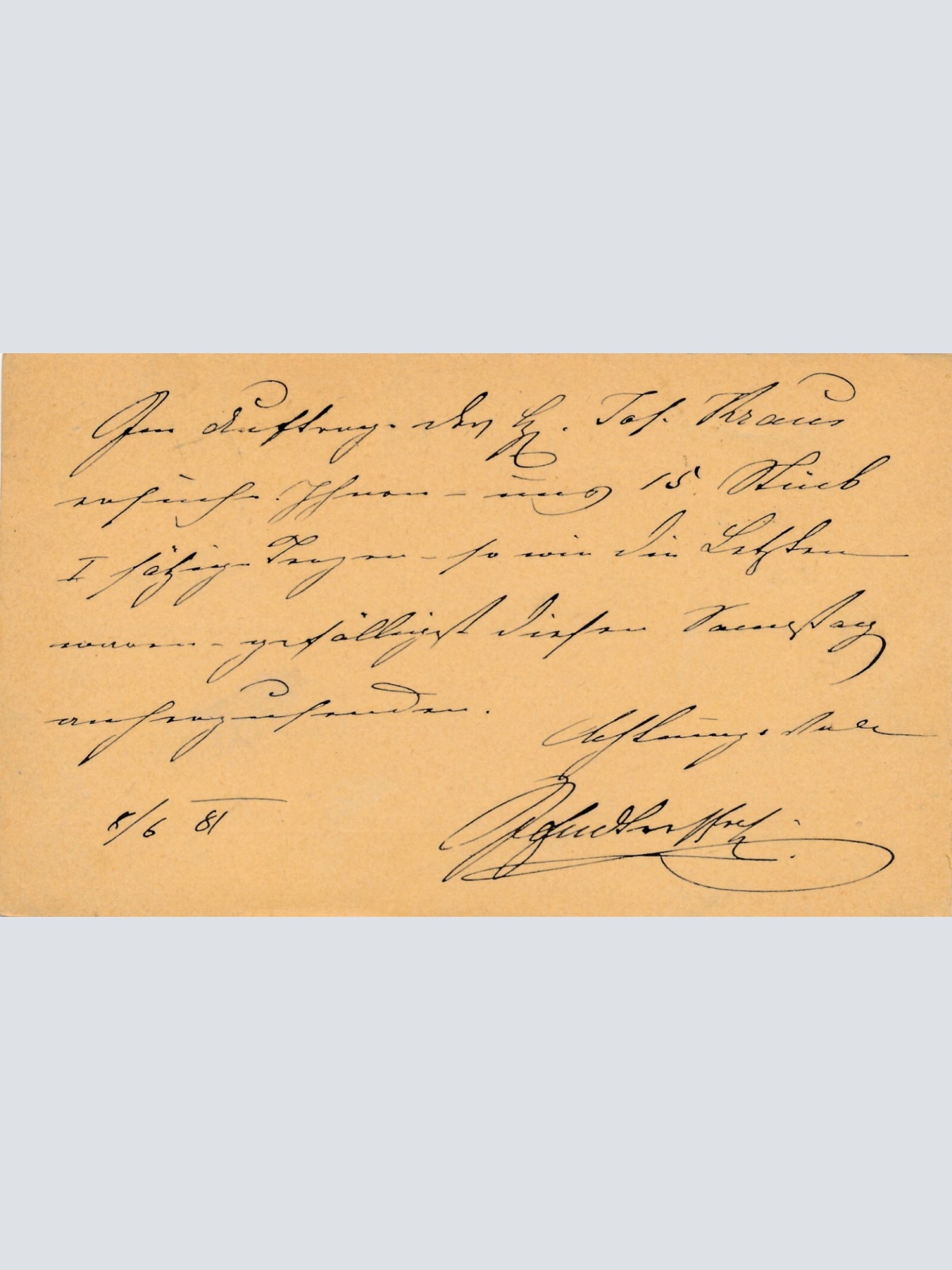 2 Kreuzer - Ganzsachen - Karte 1881 aus Hernals (10139)