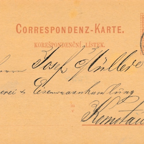 2 Kreuzer - Ganzsachen - Karte 1879 aus Brüx (10165)