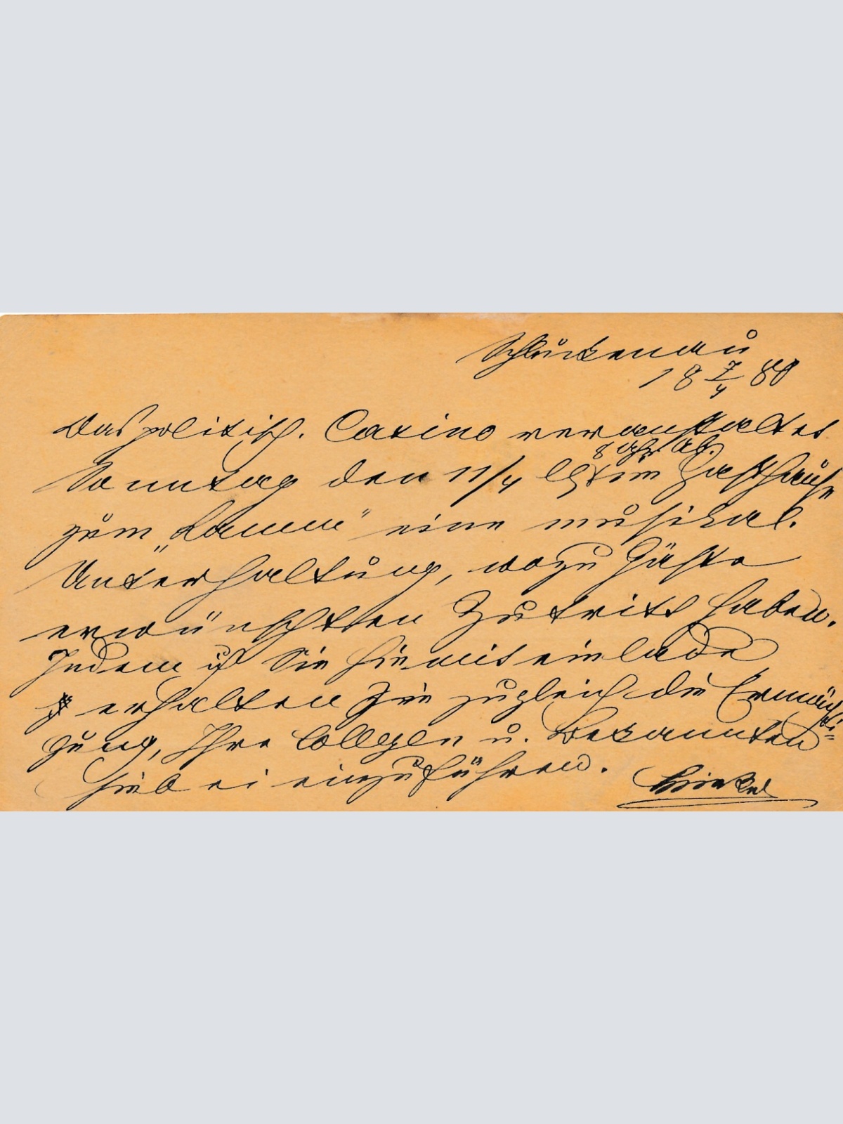 2 Kreuzer - Ganzsachen - Karte 1884 aus Schlukenau (10151)