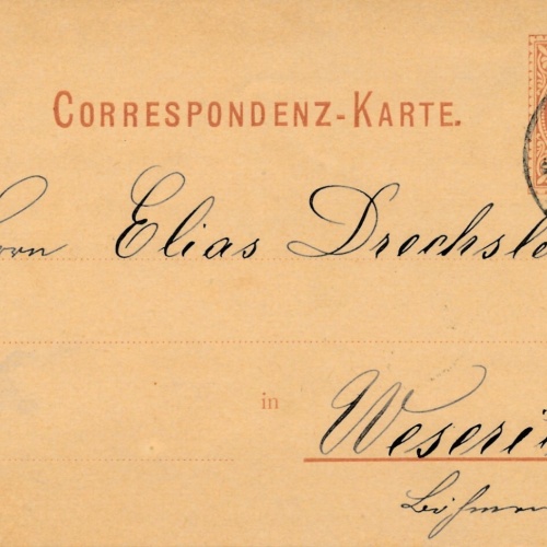 2 Kreuzer - Ganzsachen - Karte 1884 aus Aussig (10154)