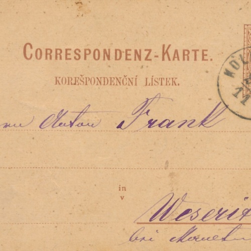 2 Kreuzer - Ganzsachen - Karte 1877 aus Köllautschen (10173)