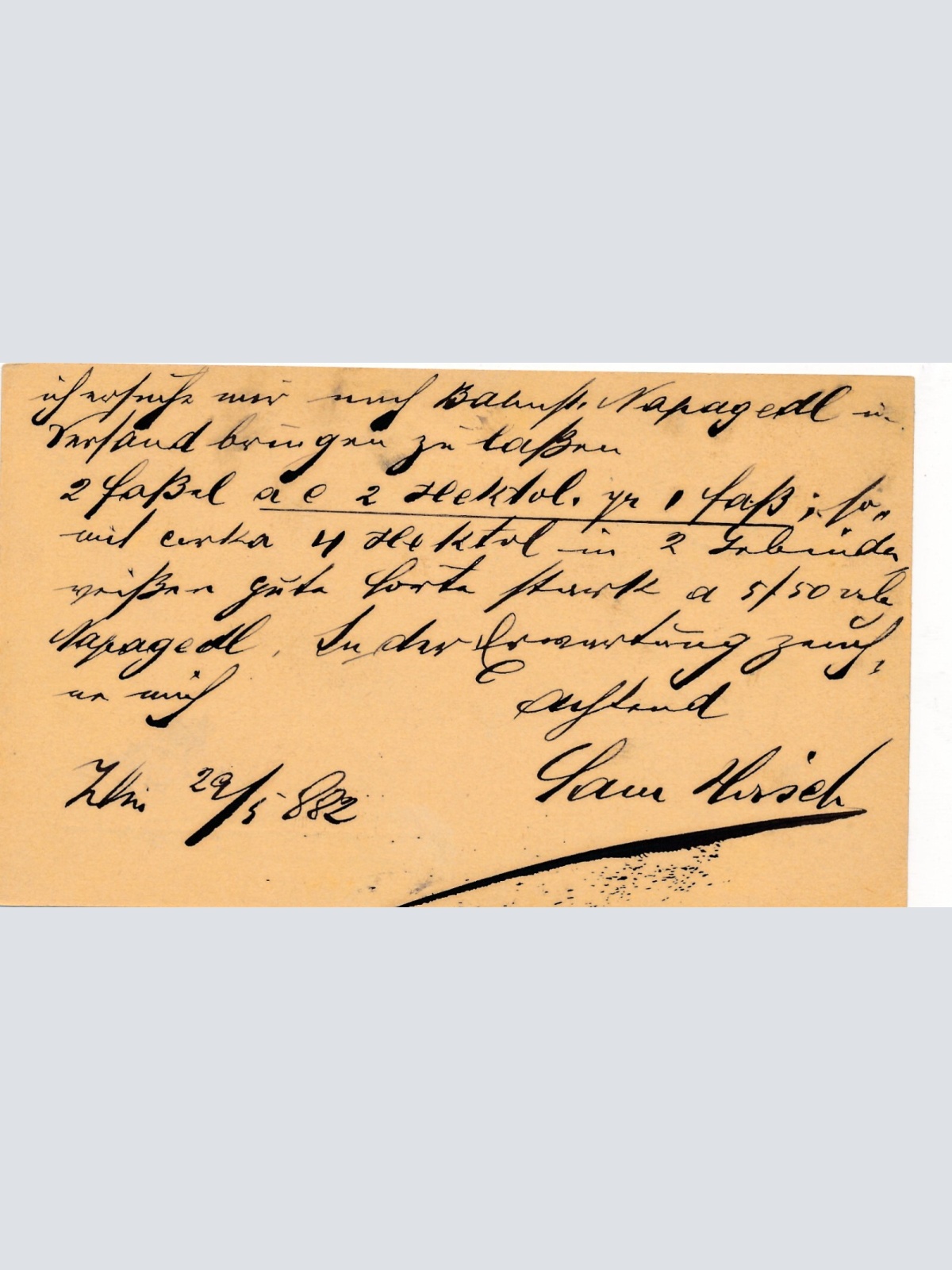 2 Kreuzer - Ganzsachen - Karte 1882 aus Zlinn (10095)