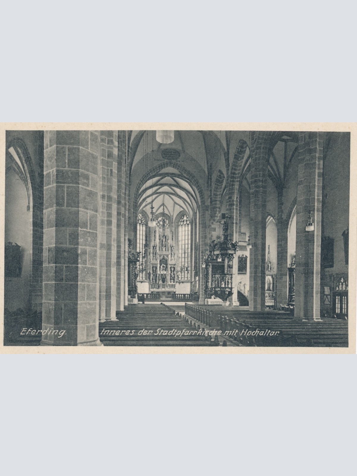 AK aus Eferding Kircheninneres Oberösterreich Ansichtskarte (10577)