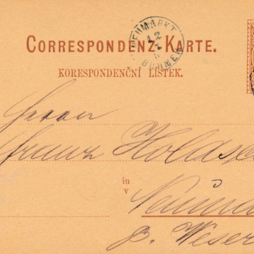 2 Kreuzer - Ganzsachen - Karte 1882 aus Pilsen (10098)