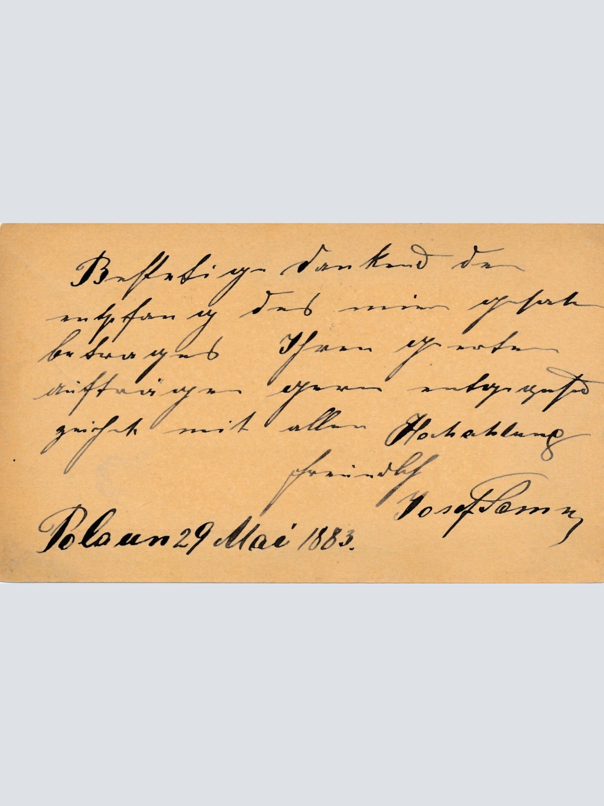 2 Kreuzer - Ganzsachen - Karte 1883 aus Unter - Polaun (10104)