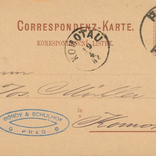 2 Kreuzer - Ganzsachen - Karte 1882 aus Prag - Praha (10107)