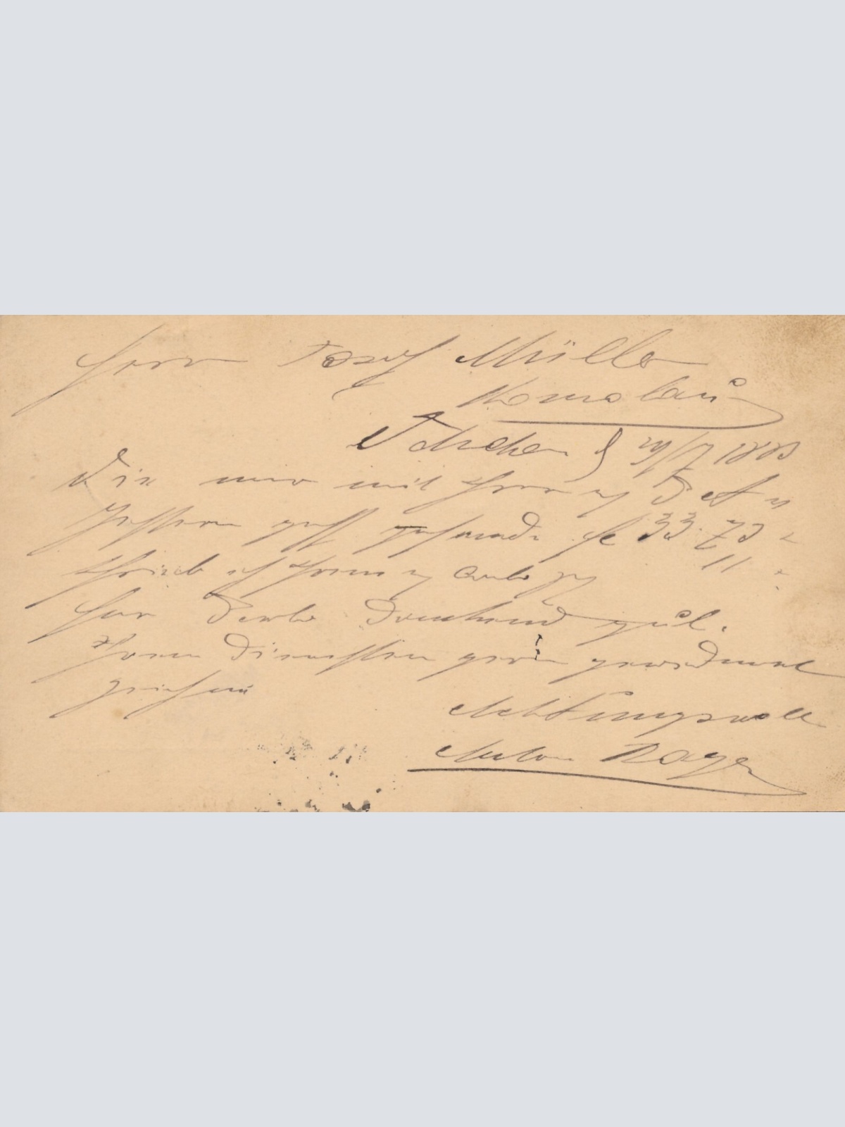 2 Kreuzer - Ganzsachen - Karte 1883 aus Tetschen (10119)