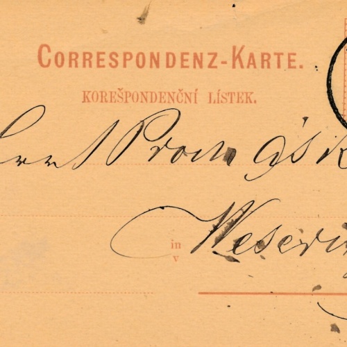 2 Kreuzer - Ganzsachen - Karte 1879 aus Prag - Praha (10109)