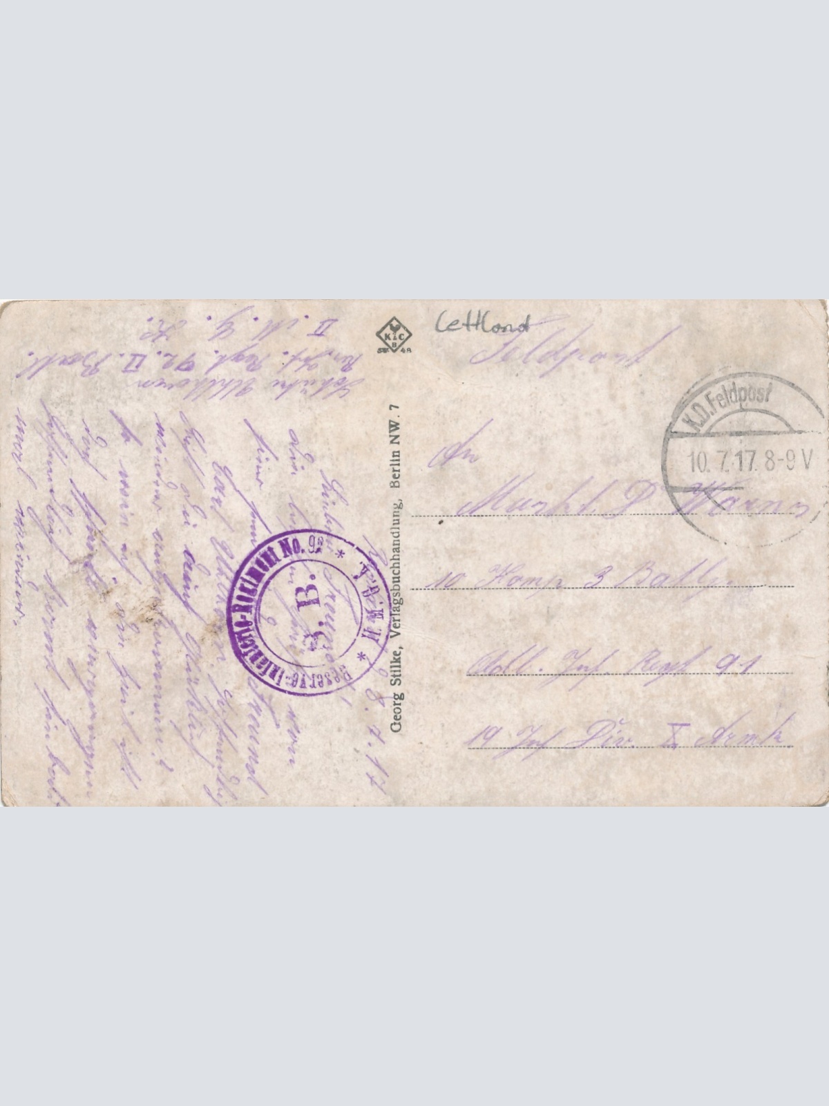 AK aus Mitau mit Zerstörter Bank Lattland (9116)