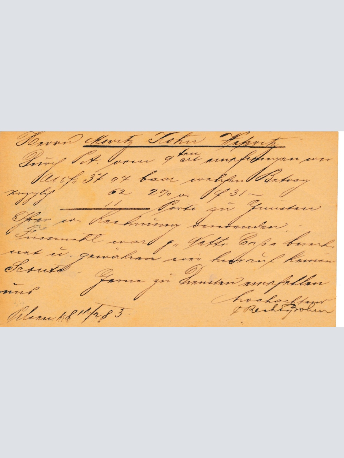 2 Kreuzer - Ganzsachen - Karte 1883 aus Pilsen - Pilzen (10116)