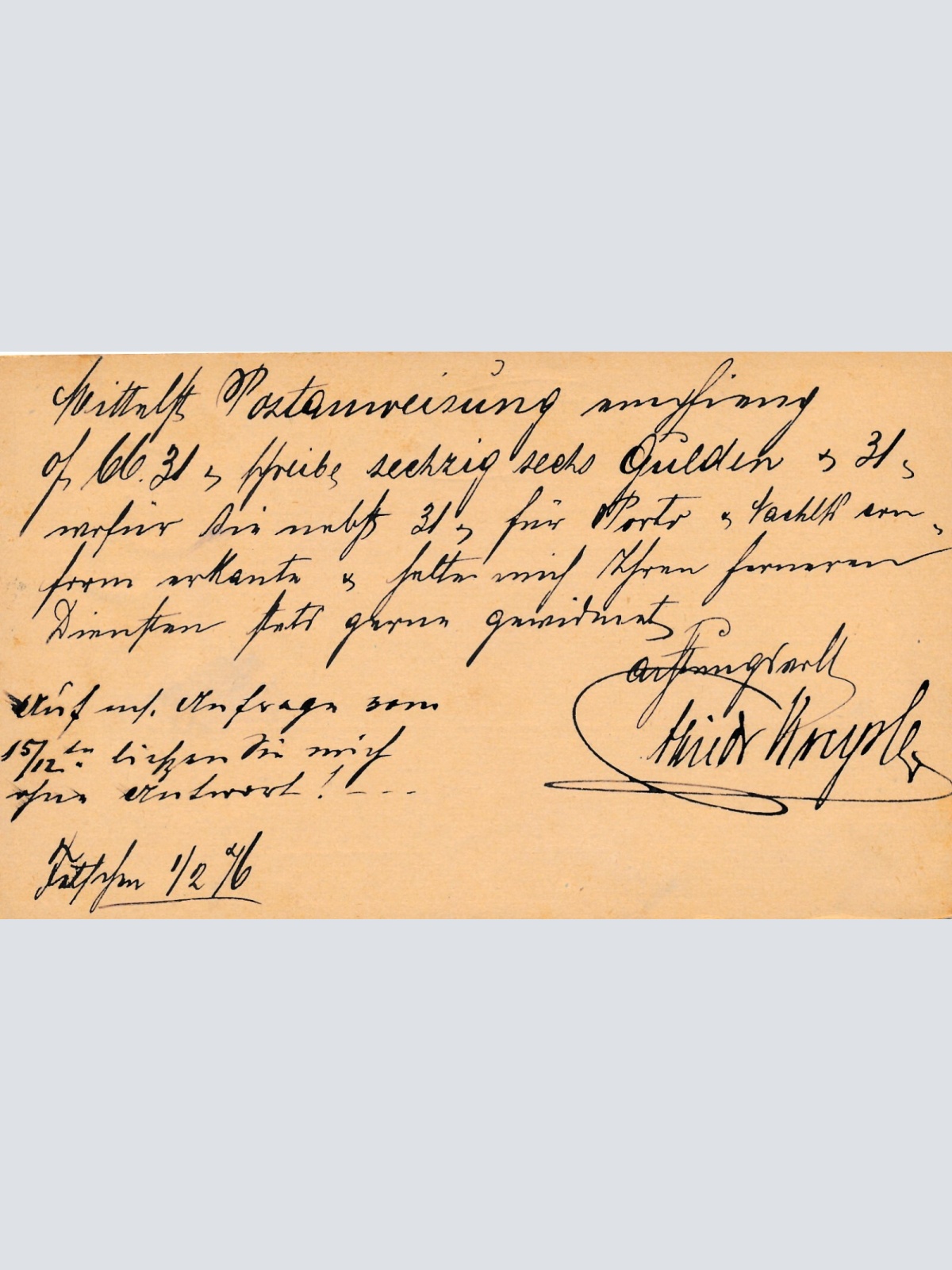 2 Kreuzer - Ganzsachen - Karte 1877 aus Tetschen (10117)