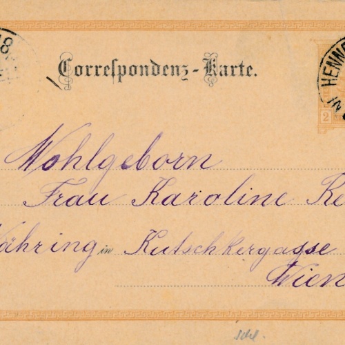 2 Kreuzer Ganzsachen - Karte 1899 aus Hennersdorf (10521)