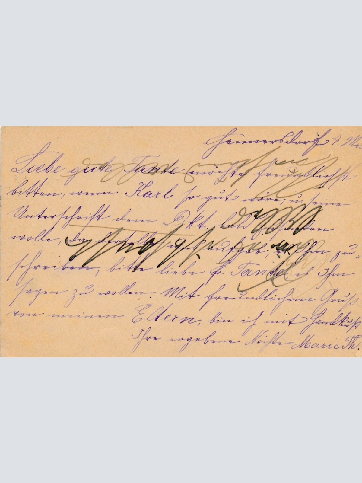 2 Kreuzer Ganzsachen - Karte 1899 aus Hennersdorf (10521)